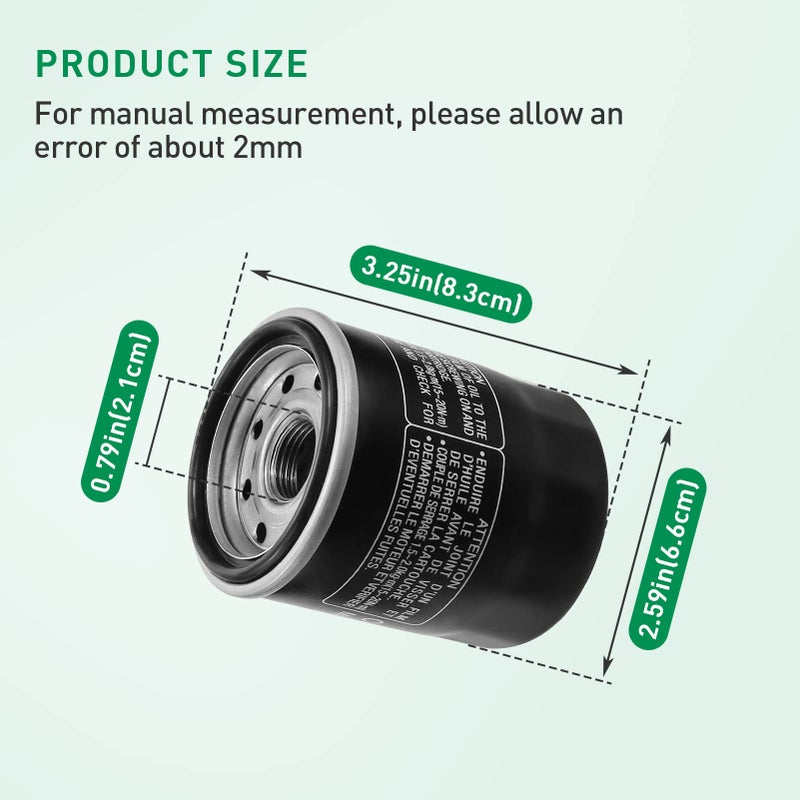 Cyleto Oil Filter for Yamaha YFM450 Kodiak 450 AUTO 4X4 2003-2006 / YFM450FX Wolverine 450 4X4 2006/YFM350 Bruin 350 AUTO 2X4/Road Star XV1700 XV1600 XVZ1300 Vmax 1200 FZ1 R1 R6#2520799 3084963 - Image 3